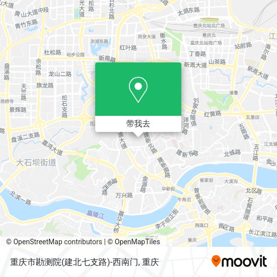 重庆市勘测院(建北七支路)-西南门地图