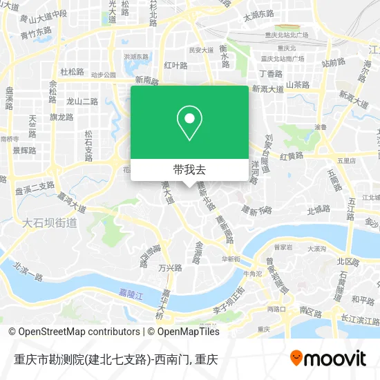 重庆市勘测院(建北七支路)-西南门地图