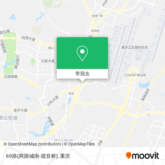 69路(两路城南-观音桥)地图