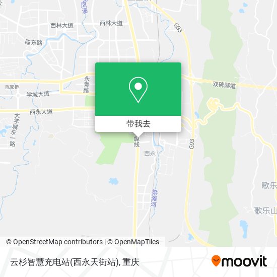 云杉智慧充电站(西永天街站)地图