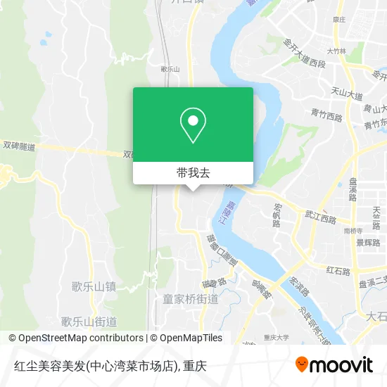 红尘美容美发(中心湾菜市场店)地图