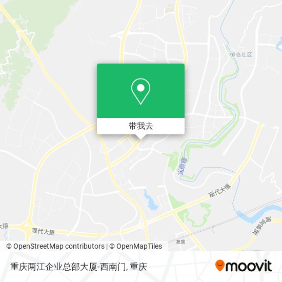 重庆两江企业总部大厦-西南门地图