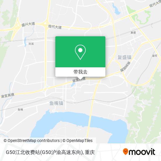 G50江北收费站(G50沪渝高速东向)地图
