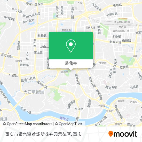 重庆市紧急避难场所花卉园示范区地图