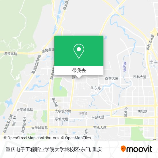 重庆电子工程职业学院大学城校区-东门地图