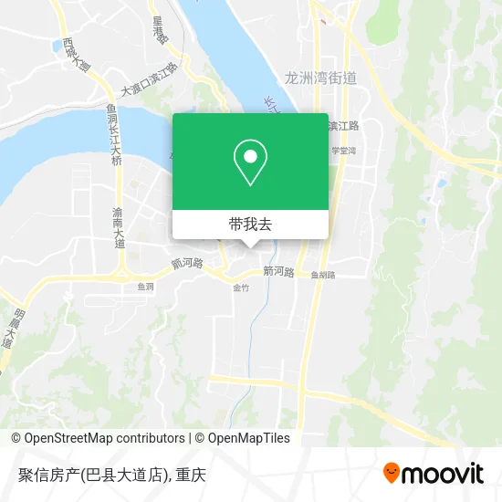 聚信房产(巴县大道店)地图
