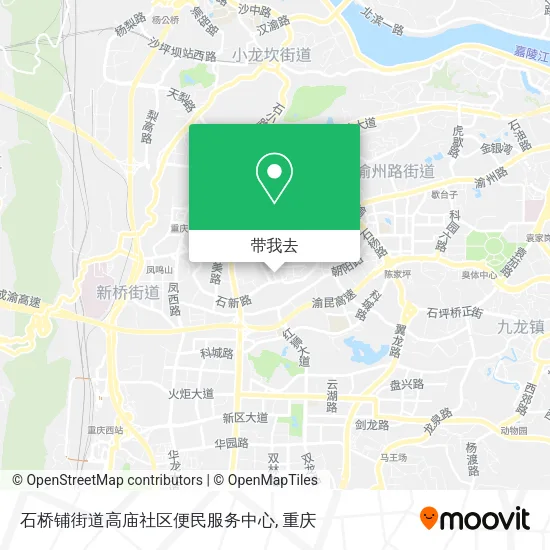 石桥铺街道高庙社区便民服务中心地图