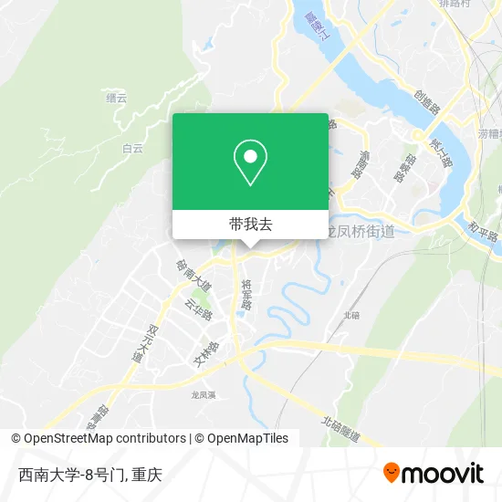西南大学-8号门地图