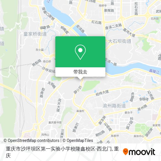 重庆市沙坪坝区第一实验小学校隆鑫校区-西北门地图