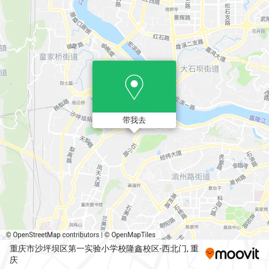 重庆市沙坪坝区第一实验小学校隆鑫校区-西北门地图