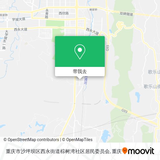 重庆市沙坪坝区西永街道棕树湾社区居民委员会地图