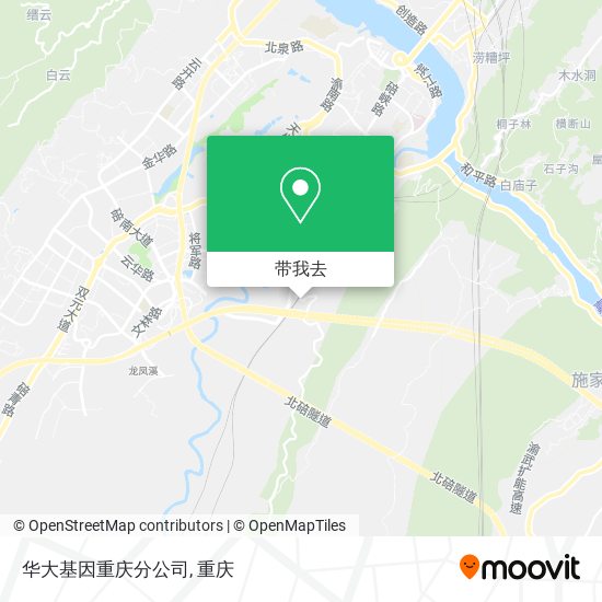 华大基因重庆分公司地图