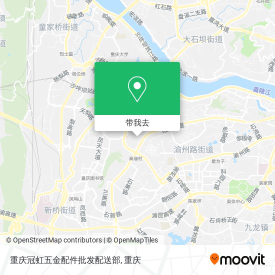 重庆冠虹五金配件批发配送部地图