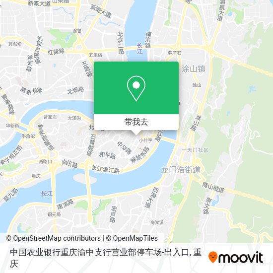 中国农业银行重庆渝中支行营业部停车场-出入口地图