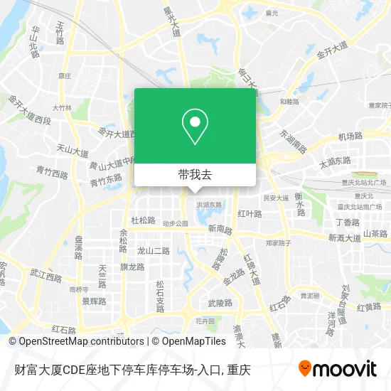 财富大厦CDE座地下停车库停车场-入口地图