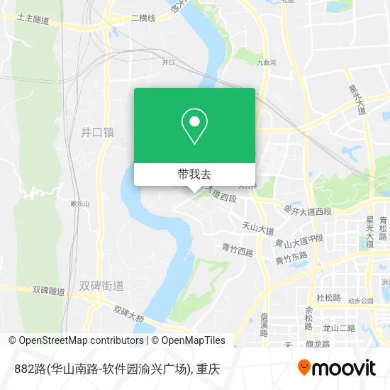 882路(华山南路-软件园渝兴广场)地图