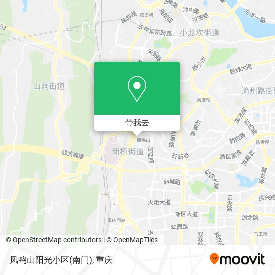 凤鸣山阳光小区(南门)地图