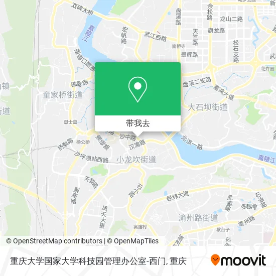重庆大学国家大学科技园管理办公室-西门地图