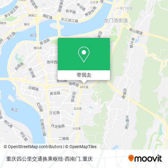 重庆四公里交通换乘枢纽-西南门地图
