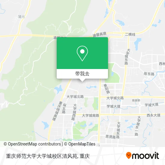 重庆师范大学大学城校区清风苑地图