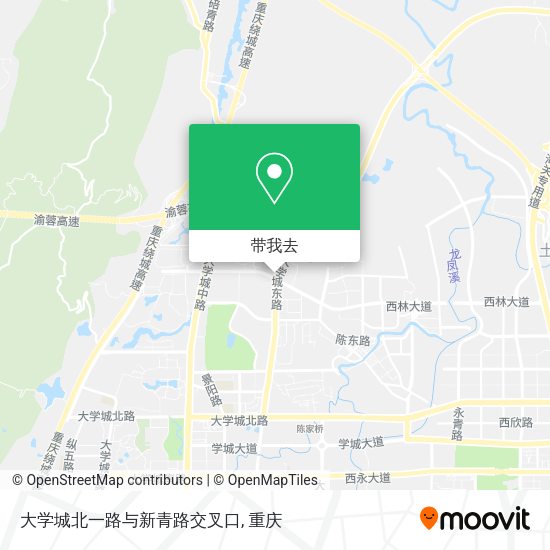 大学城北一路与新青路交叉口地图