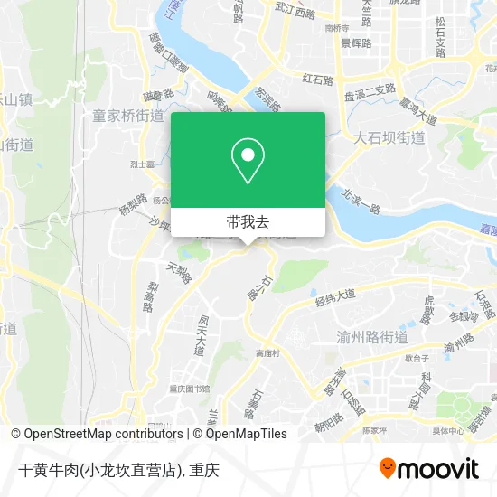 干黄牛肉(小龙坎直营店)地图