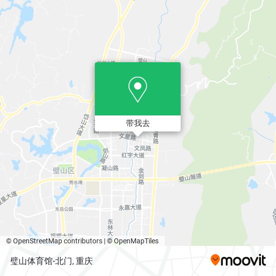璧山体育馆-北门地图