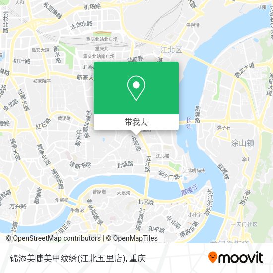 锦添美睫美甲纹绣(江北五里店)地图