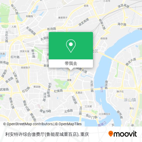 利安特许综合缴费厅(鲁能星城重百店)地图