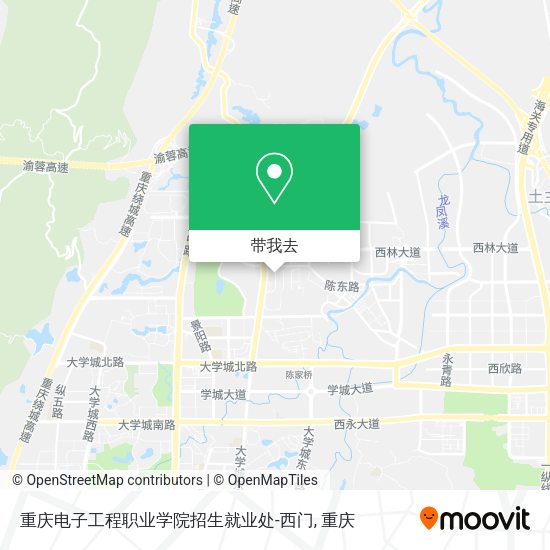 重庆电子工程职业学院招生就业处-西门地图