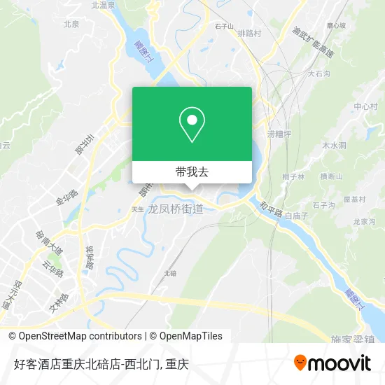 好客酒店重庆北碚店-西北门地图