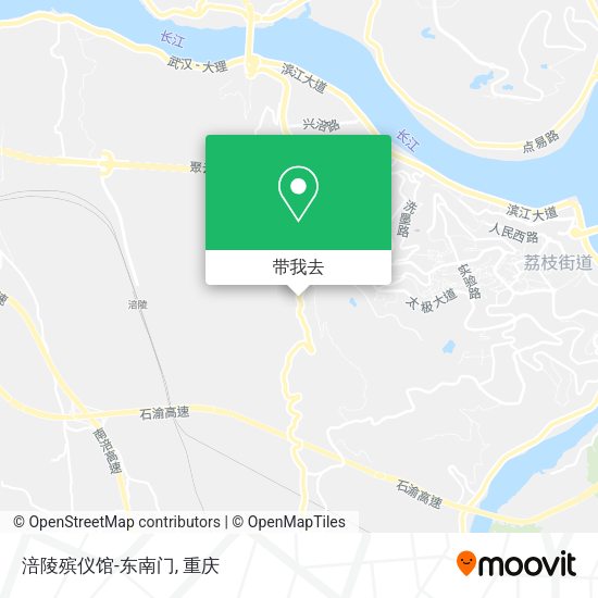 涪陵殡仪馆-东南门地图