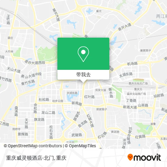 重庆威灵顿酒店-北门地图