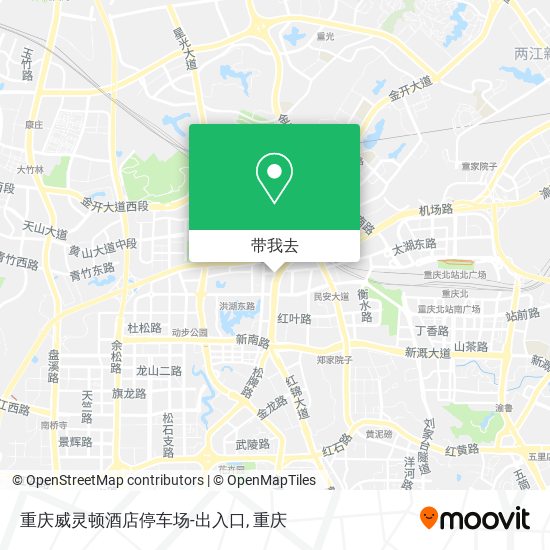 重庆威灵顿酒店停车场-出入口地图