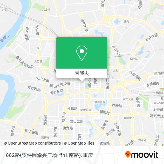 882路(软件园渝兴广场-华山南路)地图