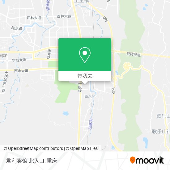 君利宾馆-北入口地图