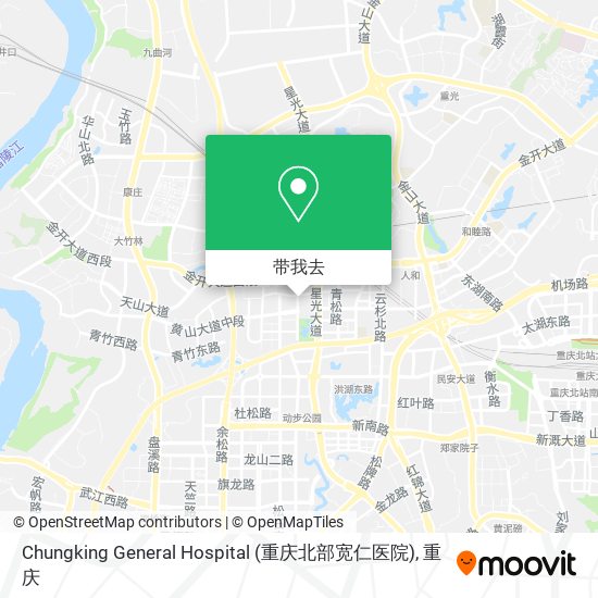 Chungking General Hospital (重庆北部宽仁医院)地图