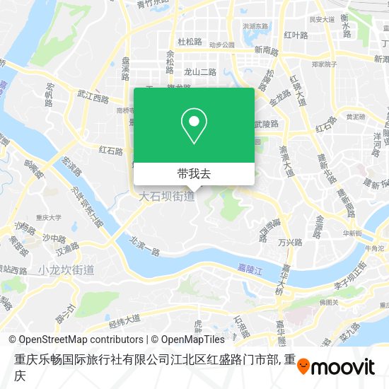 重庆乐畅国际旅行社有限公司江北区红盛路门市部地图
