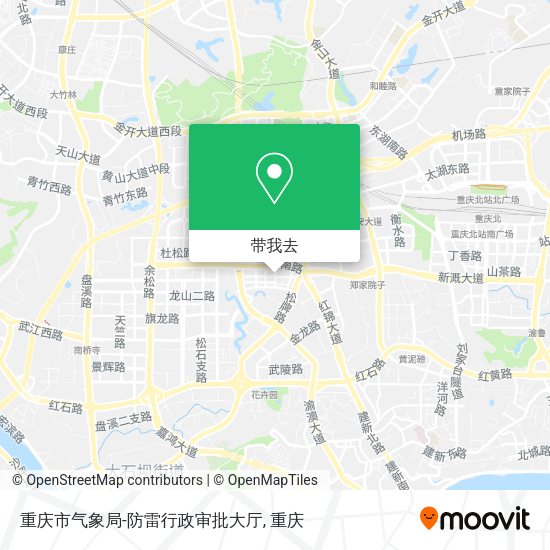 重庆市气象局-防雷行政审批大厅地图