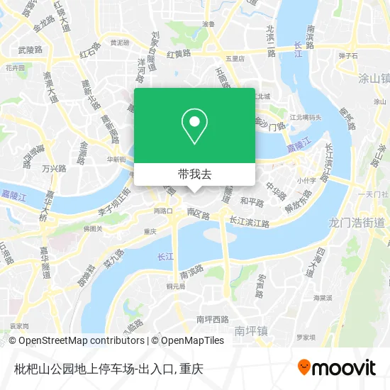 枇杷山公园地上停车场-出入口地图