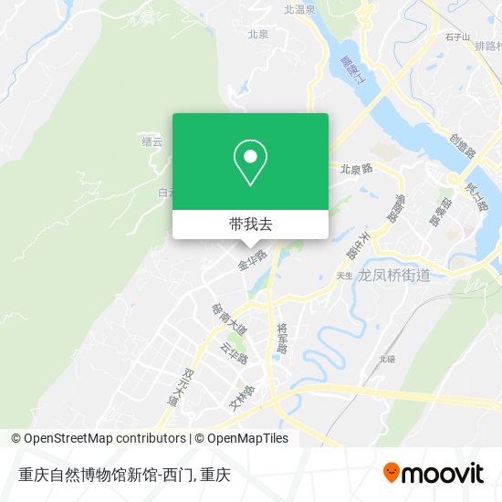 重庆自然博物馆新馆-西门地图