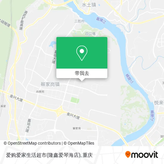 爱购爱家生活超市(隆鑫爱琴海店)地图