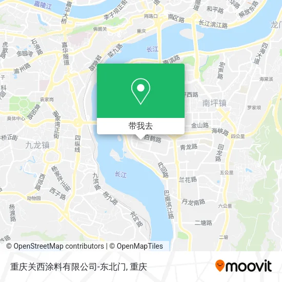 重庆关西涂料有限公司-东北门地图