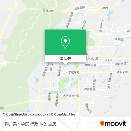 四川美术学院-行政中心地图