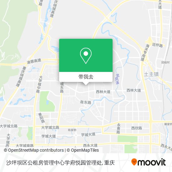 沙坪坝区公租房管理中心学府悦园管理处地图