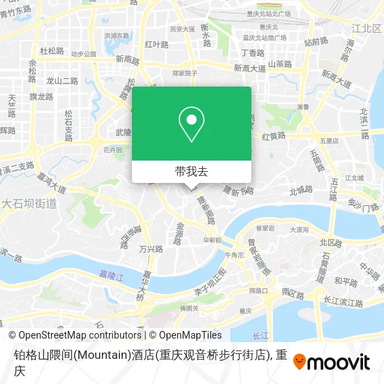 铂格山隈间(Mountain)酒店(重庆观音桥步行街店)地图