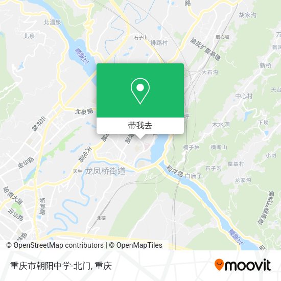 重庆市朝阳中学-北门地图