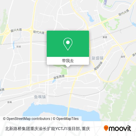 北新路桥集团重庆渝长扩能YCTJ1项目部地图