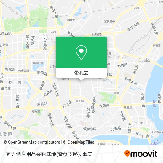 奔力酒店用品采购基地(紫薇支路)地图