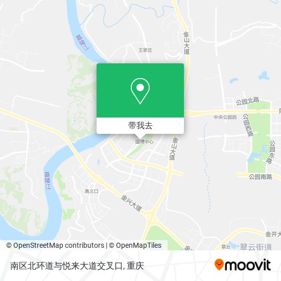 南区北环道与悦来大道交叉口地图